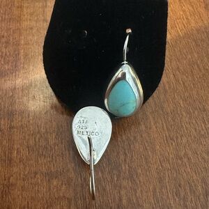 925 Silver and Turquoise Drop Earrings